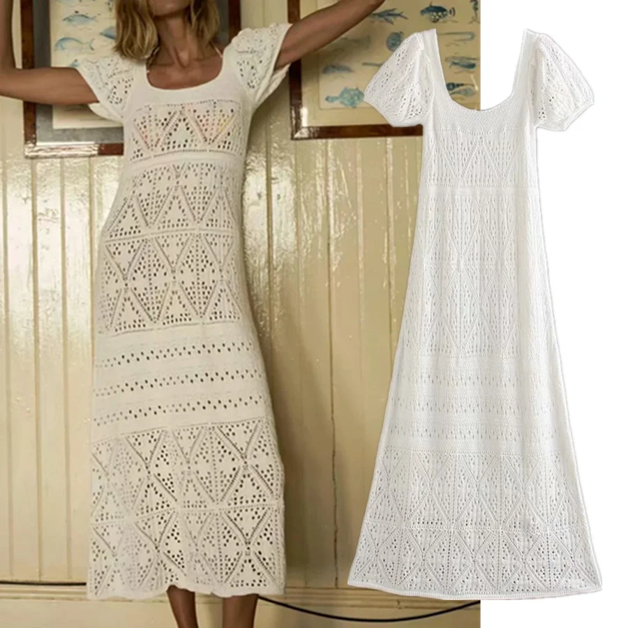 Withered Summer Dress Women Enlgand Indie Folk Vintage Knitted Elastic Crochet Hook Sexy Long Dress Women Party Dress Vestidos 
Withered Summer Dress Women Enlgand Indie Folk Vintage Knitted Elastic Crochet Hook Sexy Long Dress Women Party Dress Vestidos