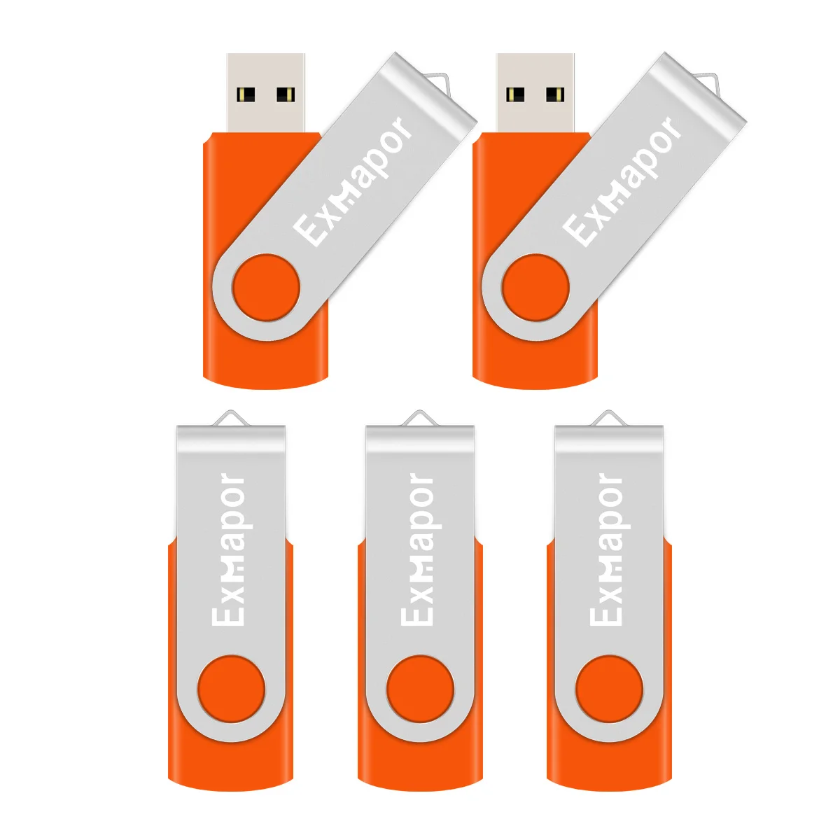 

Flash Drive 64GB 5 Pack USB 2.0 Swivel 32GB Thumb Drives Bulk 16GB Memory Stick Jump Drive Pen Drive Zip Drive for Data Storage