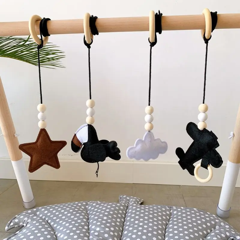4Pcs/set Solid Wood Fitness Rack Pendant Children Room Decoration Infants Baby Gym Toy Hanging Ornaments
4Pcs/set Solid Wood Fitness Rack Pendant Children Room Decoration Infants Baby Gym Toy Hanging Ornaments