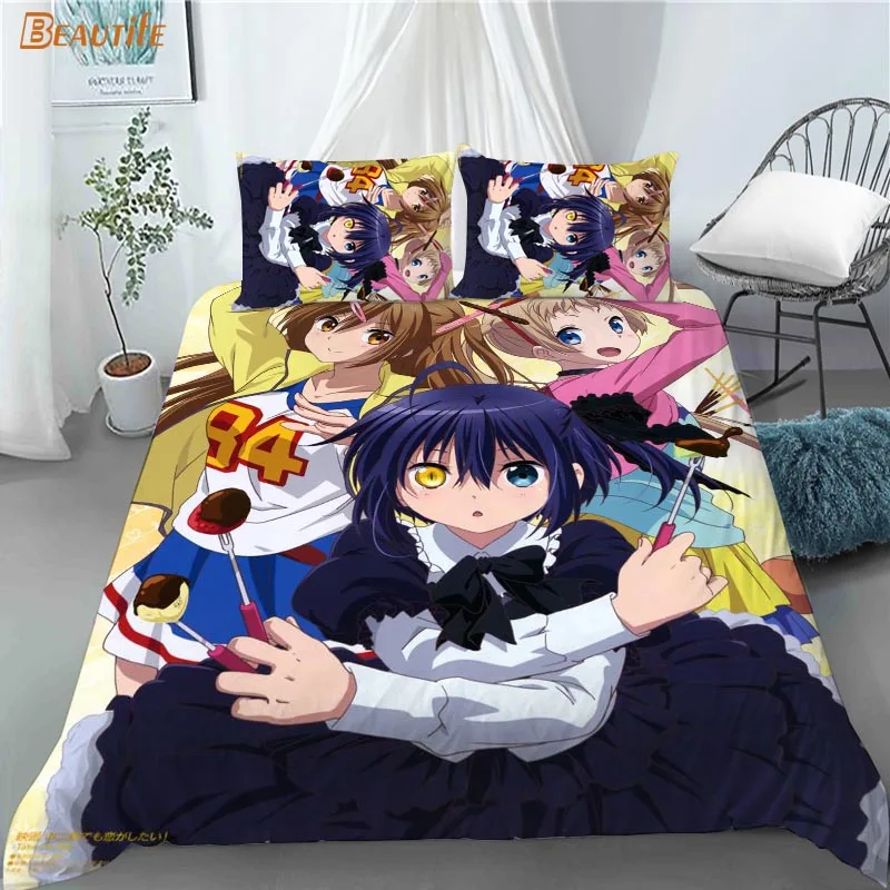 3D Print Chuunibyo Demo Koi Ga Shitai! Bedding Set Duvet Cover Bedclothes 180X200CM Comforter Cover With Pillowcase For Kid Home
3D Print Chuunibyo Demo Koi Ga Shitai! Bedding Set Duvet Cover Bedclothes 180X200CM Comforter Cover With Pillowcase For Kid Home