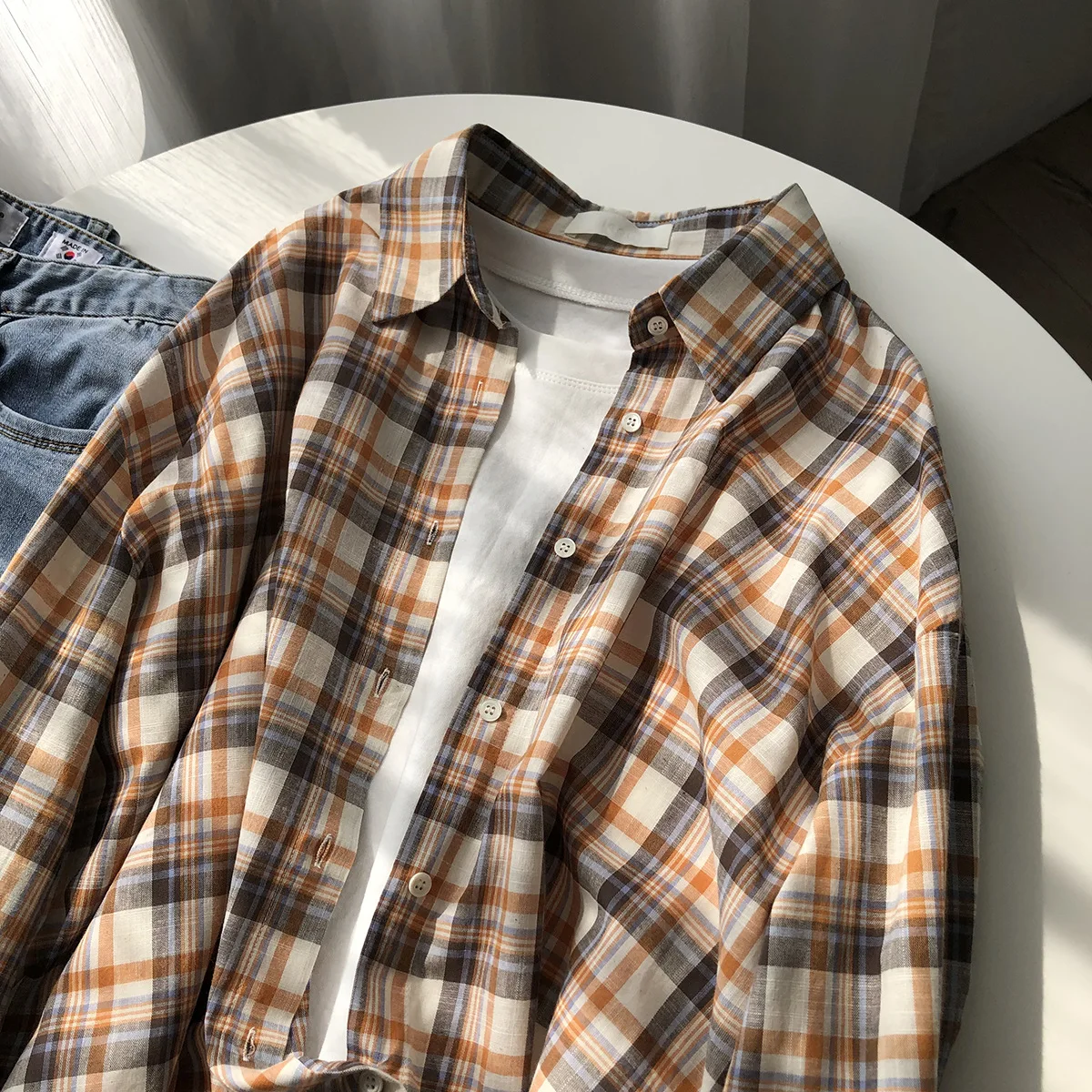2021 Spring New Plaid Shirt Ladies Haut Femme Fashion Loose Blouses Women Student Casual Fresh Sweet Long-sleeved Shirt 80117
2021 Spring New Plaid Shirt Ladies Haut Femme Fashion Loose Blouses Women Student Casual Fresh Sweet Long-sleeved Shirt 80117