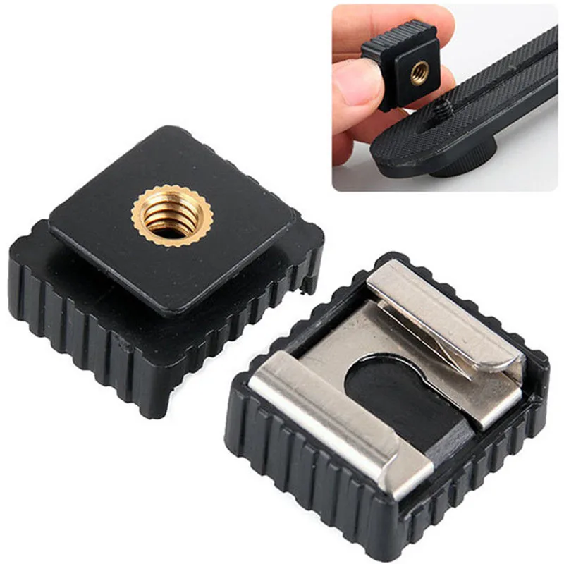 Flash Cold Hot Shoe Mental Bracket Mount Adapter 1/4" Screw for Studio Speedlight Tripod
Flash Cold Hot Shoe Mental Bracket Mount Adapter 1/4" Screw for Studio Speedlight Tripod
