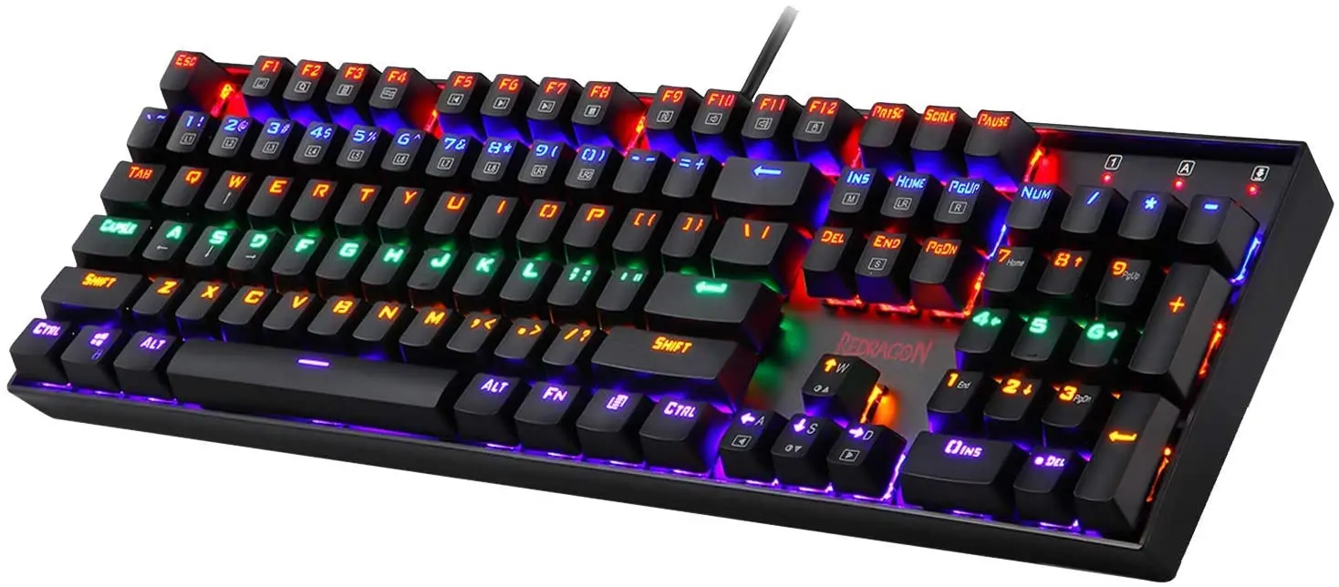 Механическая игровая клавиатура Redragon K551, Проводная RGB клавиатура с радужной светодиодной подсветкой и красными переключателями для игрово...
Механическая игровая клавиатура Redragon K551, Проводная RGB клавиатура с радужной светодиодной подсветкой и красными переключателями для игрово...