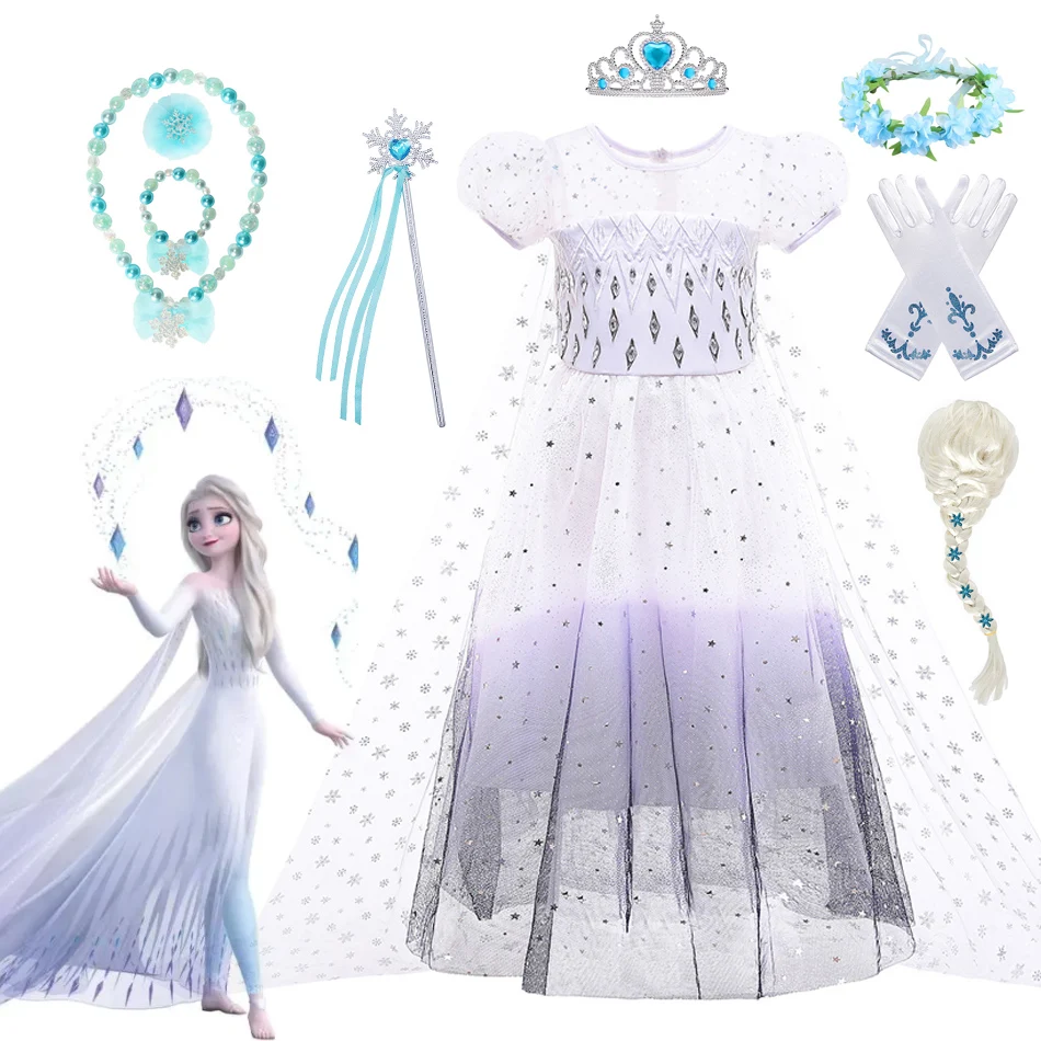 Disney Frozen 2 Elsa Princess Cosplay Dress Kids Girl Party Sequins Summer Birthday Gift Elza Baby Wedding Clothing
Disney Frozen 2 Elsa Princess Cosplay Dress Kids Girl Party Sequins Summer Birthday Gift Elza Baby Wedding Clothing