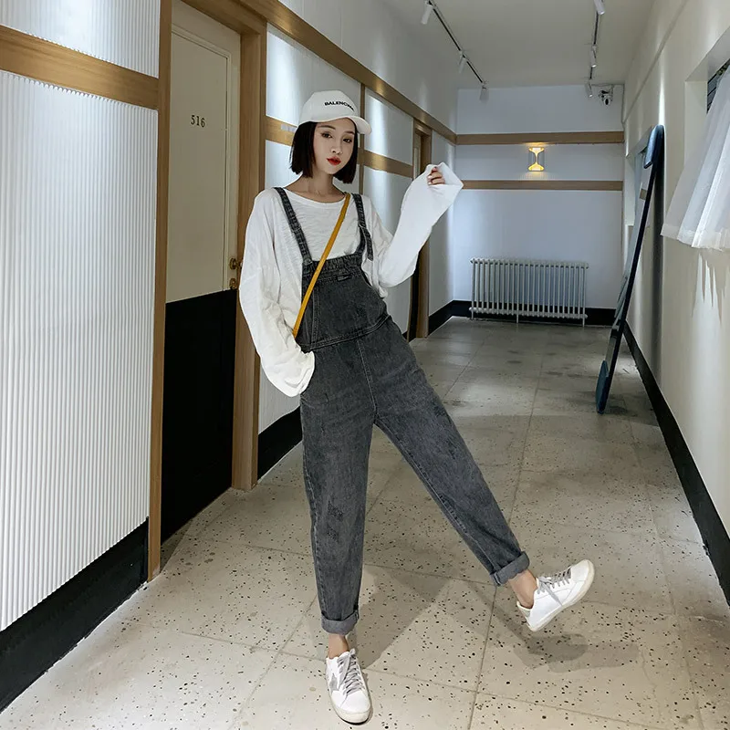 Women's overalls spring 2020 new loose loose thin straight jeans learn high waist Siamese trousers
Women's overalls spring 2020 new loose loose thin straight jeans learn high waist Siamese trousers