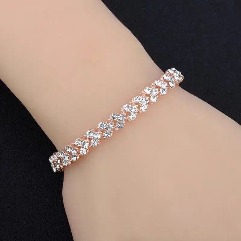 2 Colors Women Bracelets Fashion Roman Style Crystal Bracelets 925 Bangles for Gifts Accessories
2 Colors Women Bracelets Fashion Roman Style Crystal Bracelets 925 Bangles for Gifts Accessories