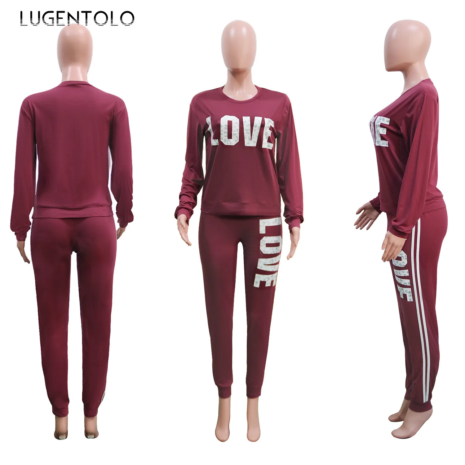 Lugentolo Women's Two Piece Set Simple Lettered Leopard Print Casual Sports Long Sleeve Tops Pencil Pants Female Fashion Sets
Lugentolo Women's Two Piece Set Simple Lettered Leopard Print Casual Sports Long Sleeve Tops Pencil Pants Female Fashion Sets