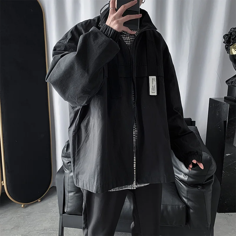 Jackets Men Cargo Stand Collar Oversize Streetwear Hip-hop All-match Leisure Retro Mens Coat Spring Autumn Fashion 
Jackets Men Cargo Stand Collar Oversize Streetwear Hip-hop All-match Leisure Retro Mens Coat Spring Autumn Fashion