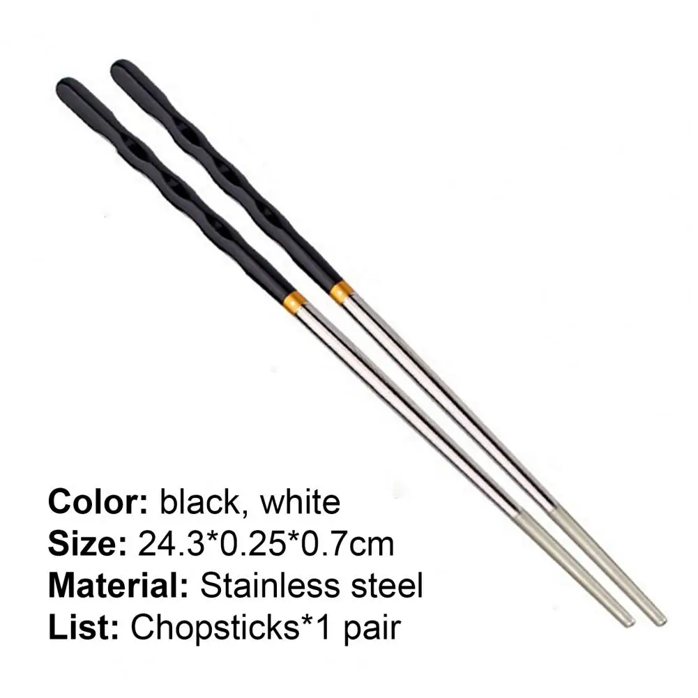 1 Pair Chopsticks Eco-friendly Anti-deform Stainless Steel Dishwasher Safe Reusable Chopsticks Metal Non-slip Design Kitchen 
1 Pair Chopsticks Eco-friendly Anti-deform Stainless Steel Dishwasher Safe Reusable Chopsticks Metal Non-slip Design Kitchen
