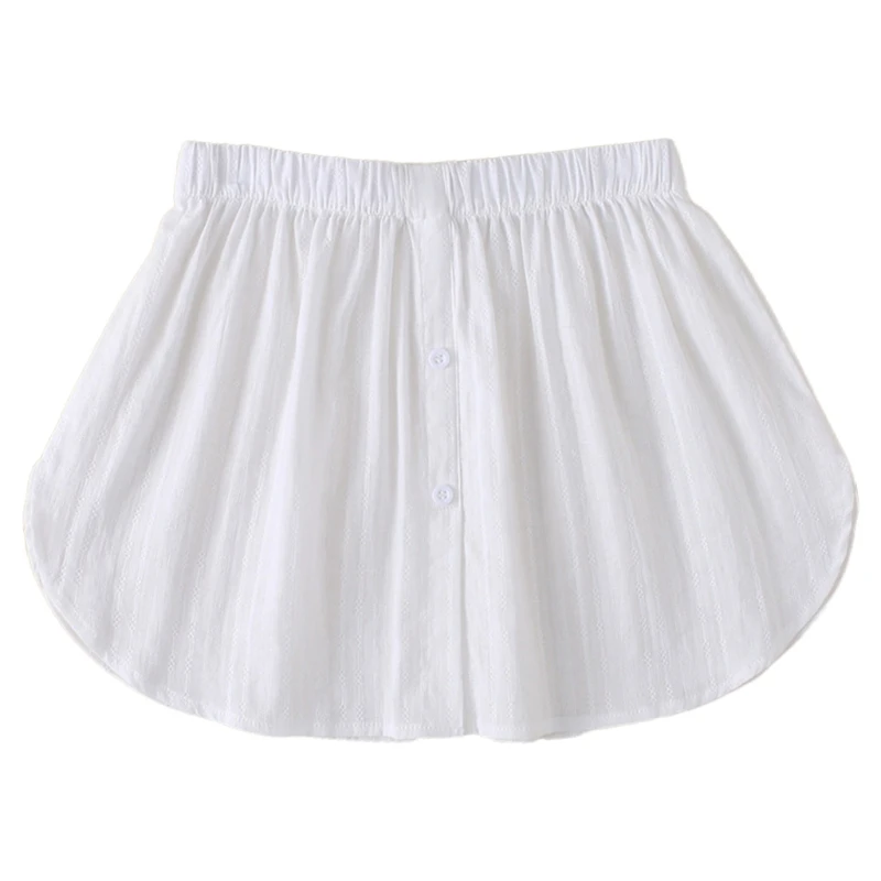Women Layered Decorative Skirt Striped Jacquard White Flared Curved False Hem
Women Layered Decorative Skirt Striped Jacquard White Flared Curved False Hem