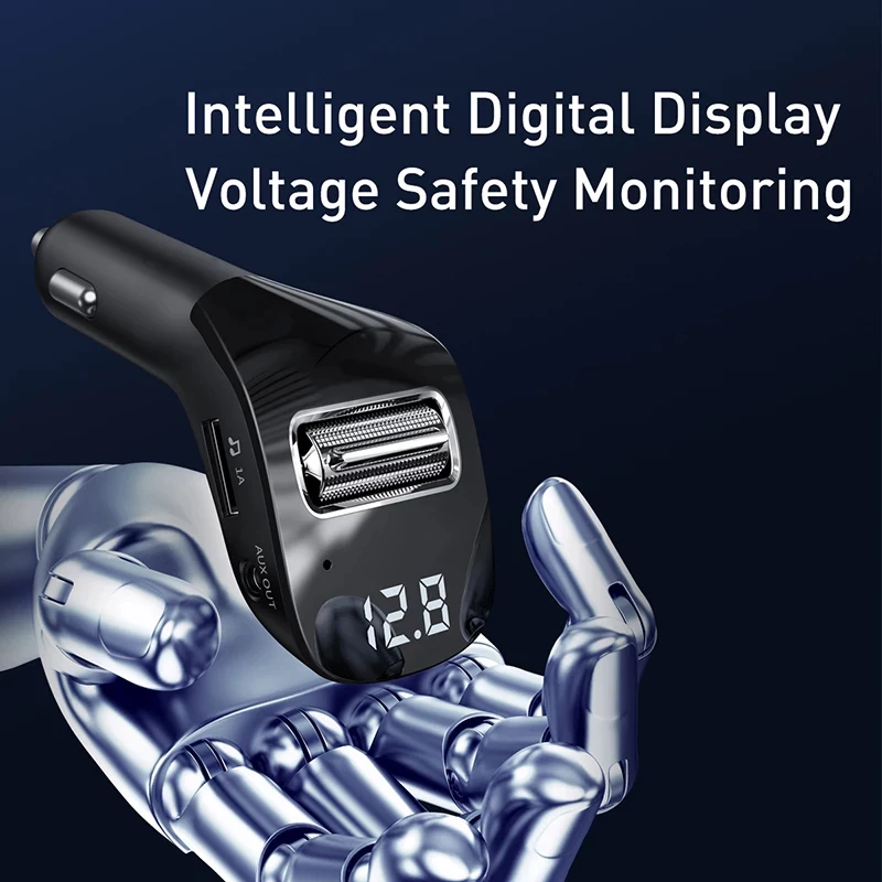 Car FM Transmitter Bluetooth 5.0 AUX Handsfree Wireless Car Kit Dual USB Car Charger Auto Radio FM Modulator MP3 Player
Car FM Transmitter Bluetooth 5.0 AUX Handsfree Wireless Car Kit Dual USB Car Charger Auto Radio FM Modulator MP3 Player