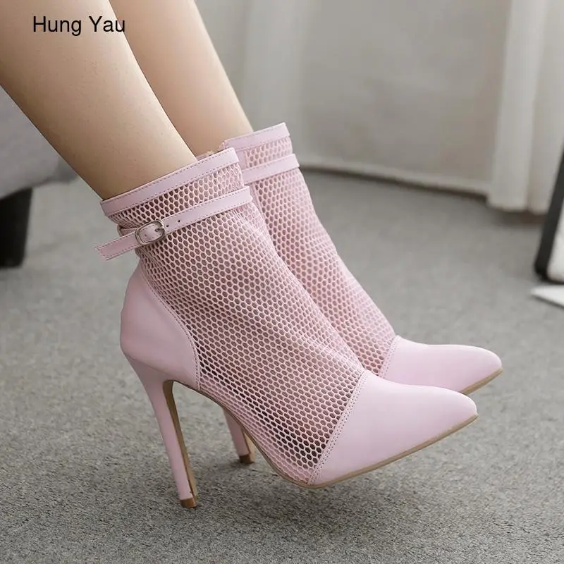 2021 Summer Autumn New Women's Boots Mesh Pink White Pointed Toe Women's Ankle Boots Sexy High Heels Zipper Shoes Woman 40 41
2021 Summer Autumn New Women's Boots Mesh Pink White Pointed Toe Women's Ankle Boots Sexy High Heels Zipper Shoes Woman 40 41