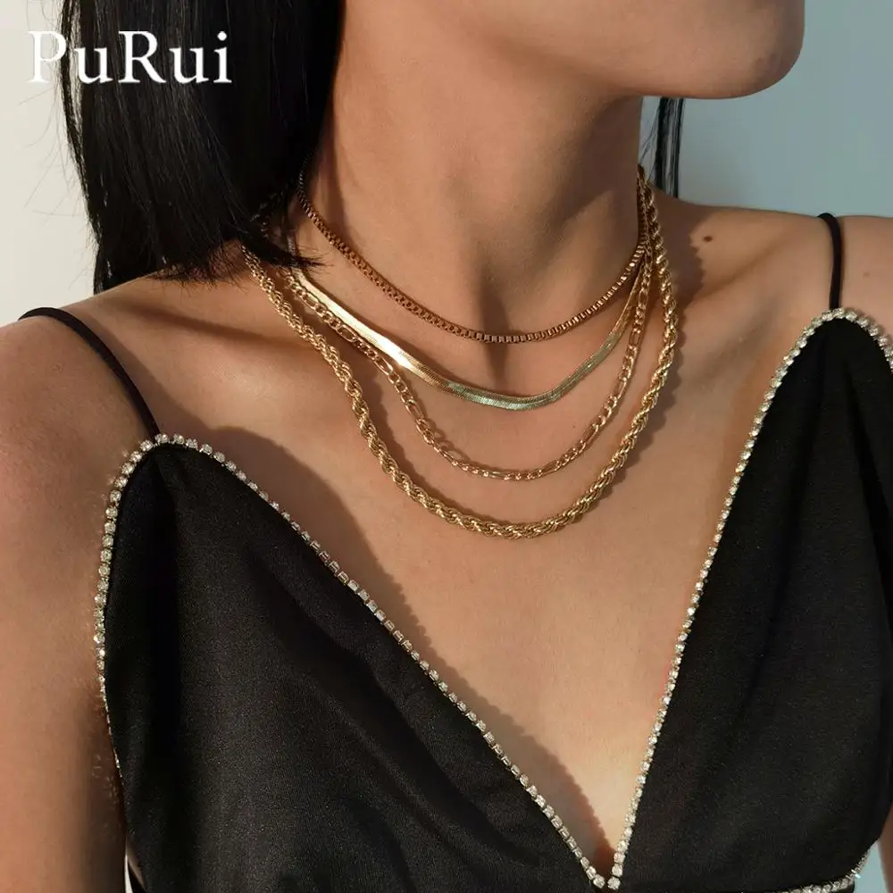 Punk Vintage Layered Necklace Set Twisted Metal Rope Chain Choker Necklace Women Cuban Link Chains Necklaces For Women Jewlery
Punk Vintage Layered Necklace Set Twisted Metal Rope Chain Choker Necklace Women Cuban Link Chains Necklaces For Women Jewlery