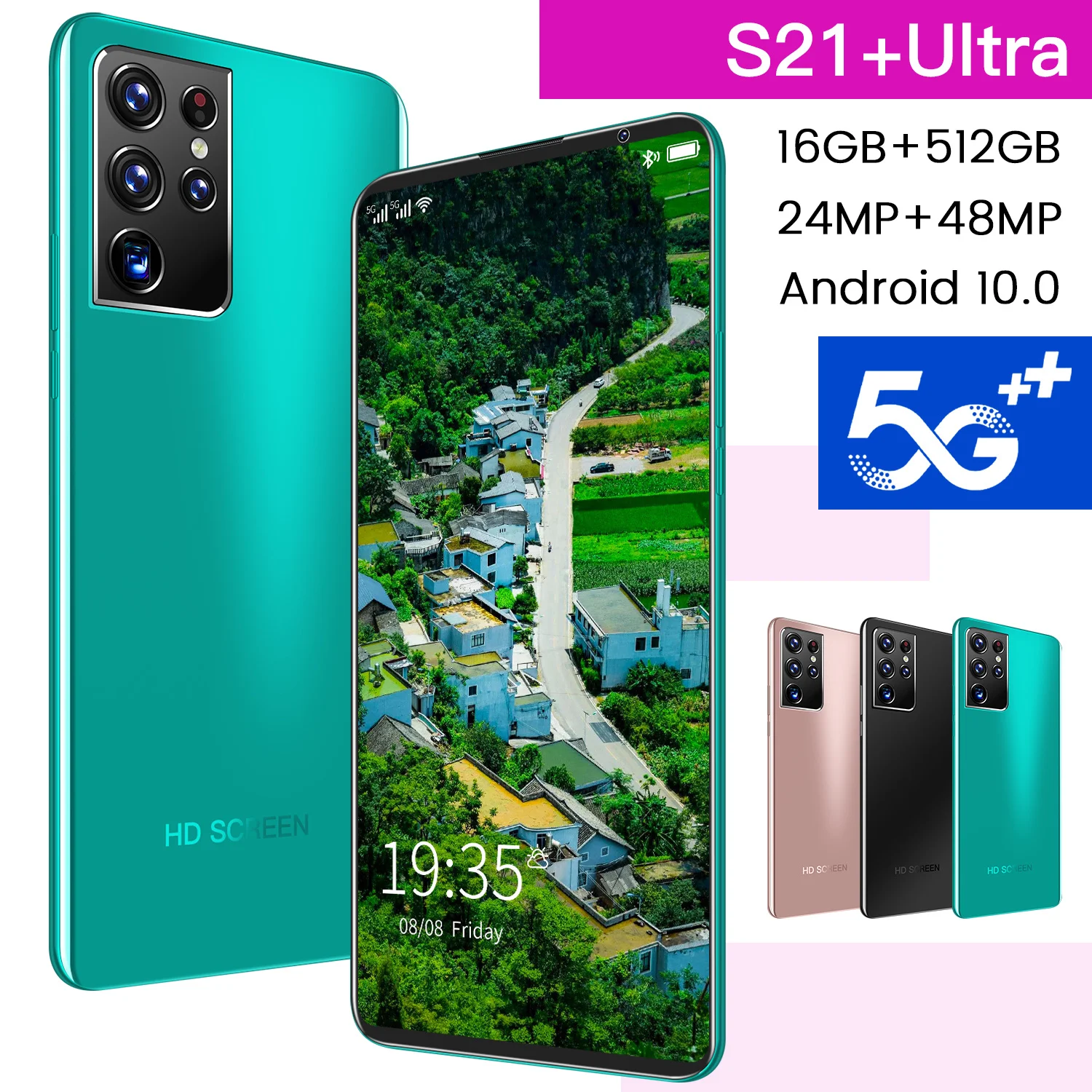 Global Version S21+6.8 Inch Smartphone Full Screen Unlocking 16G+512G Android Phone Bluetooth Wireless Headset 5G Network Phone
Global Version S21+6.8 Inch Smartphone Full Screen Unlocking 16G+512G Android Phone Bluetooth Wireless Headset 5G Network Phone
