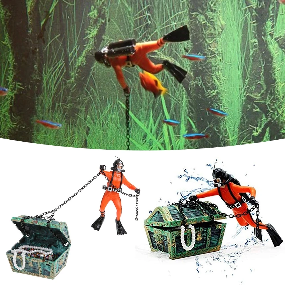 New Aquarium Decoration Treasure Hunter Diver For Aquarium Landscaping Toy Underwater Fish Tank Ornament Aquatic Accessories
New Aquarium Decoration Treasure Hunter Diver For Aquarium Landscaping Toy Underwater Fish Tank Ornament Aquatic Accessories