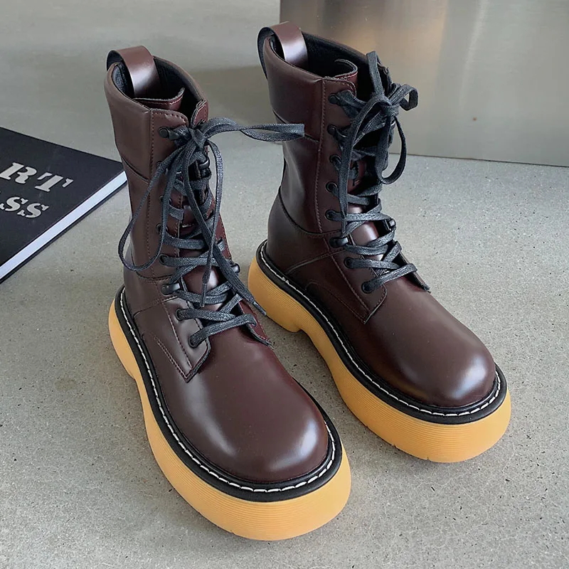 2021 Women Brown Short Boots Boots Ankle Lace-Up Square Heel Winter Warm Black Thick Sole Platform Chunky Female Boots
2021 Women Brown Short Boots Boots Ankle Lace-Up Square Heel Winter Warm Black Thick Sole Platform Chunky Female Boots