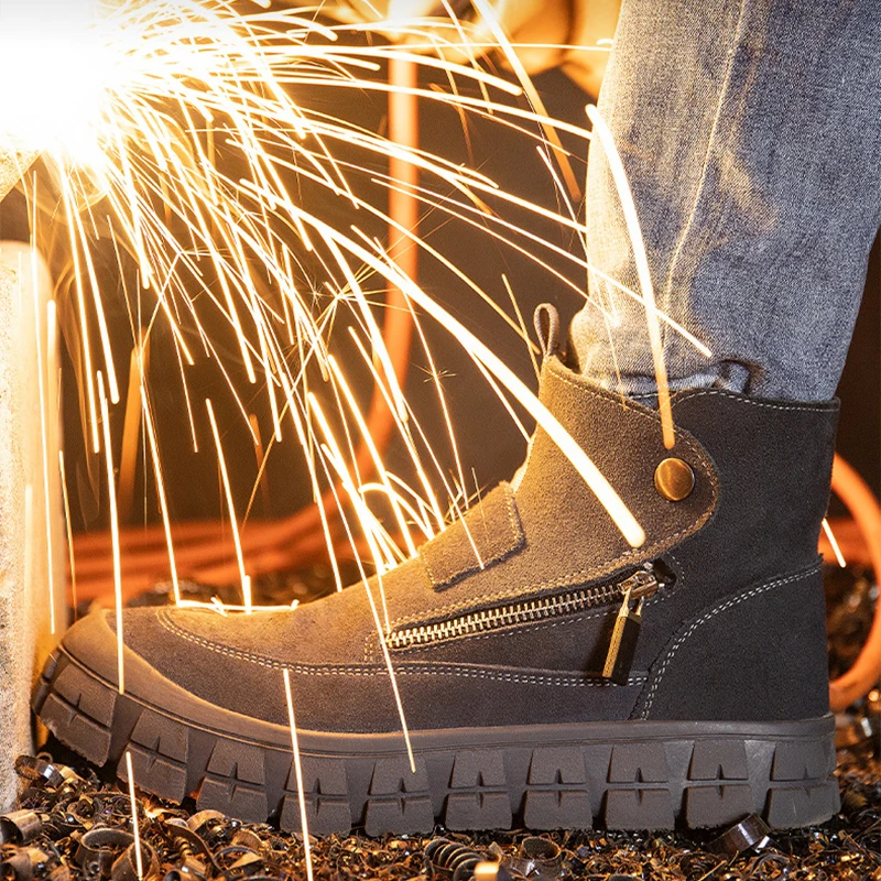 Spark Proof Welding Shoes Men Safety Boots High Top Work Boots Anti-puncture Steel Toe Shoes Men Work Shoes Safety Sneakers Male
Spark Proof Welding Shoes Men Safety Boots High Top Work Boots Anti-puncture Steel Toe Shoes Men Work Shoes Safety Sneakers Male