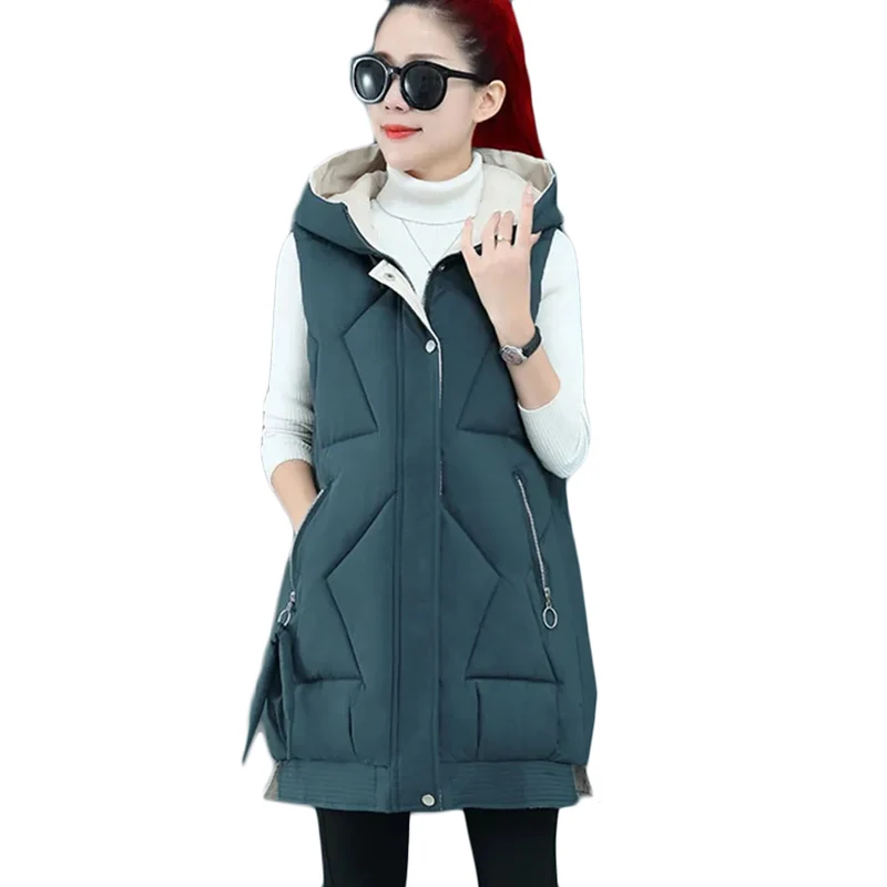 New Autumn Winter Casual Down Cotton Vest Women Korean Long Cotton Vests Waistcoat Fashion Hooded Parka Overcoat 3XL 105 KG
New Autumn Winter Casual Down Cotton Vest Women Korean Long Cotton Vests Waistcoat Fashion Hooded Parka Overcoat 3XL 105 KG