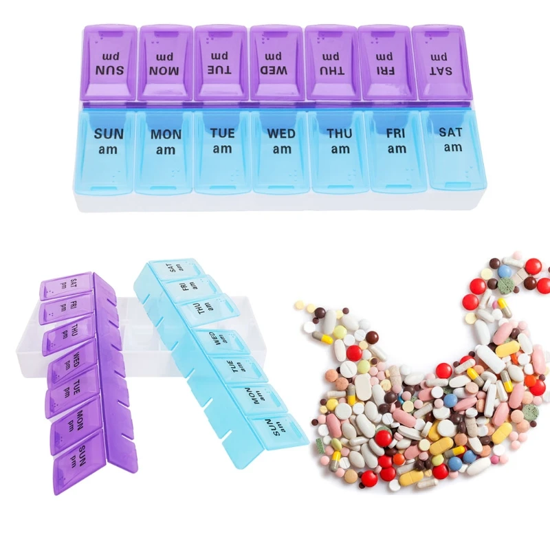 14 Slots 7 Day Tablet Pill Storage Box Medicine Organizer Container Case Holder 875C 
14 Slots 7 Day Tablet Pill Storage Box Medicine Organizer Container Case Holder 875C