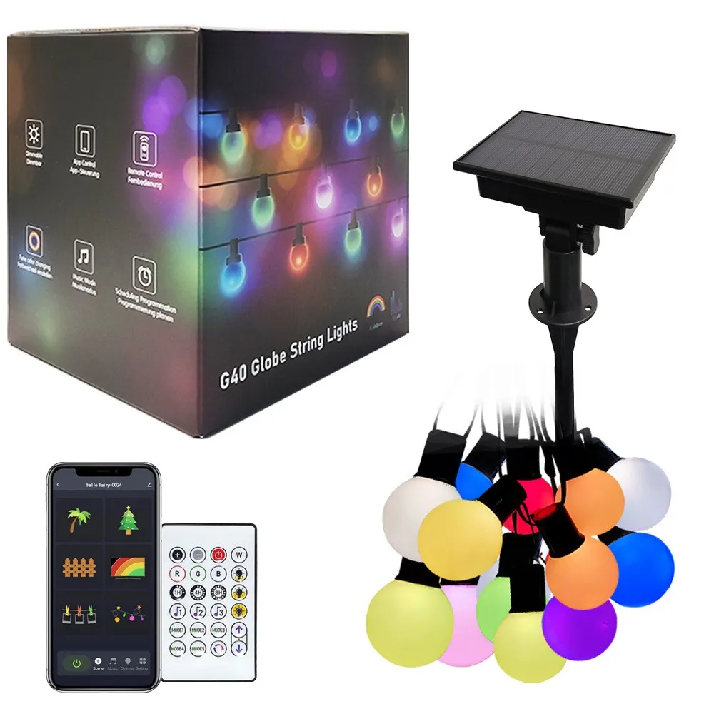 50 Bulbs LED 10m Solar Light For Outdoor Street Garden RGB Light String Garland Solar Lamp Luminaire Lantern Wedding Decoration
50 Bulbs LED 10m Solar Light For Outdoor Street Garden RGB Light String Garland Solar Lamp Luminaire Lantern Wedding Decoration