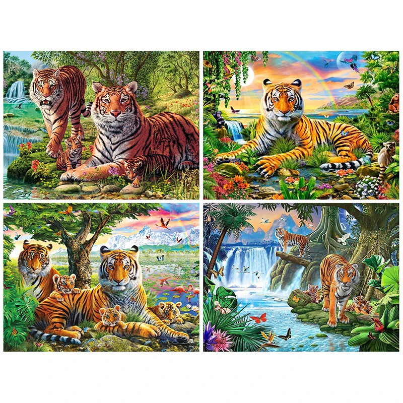 5D DIY Diamond Painting Tiger Cross Stitch Kit Full Drill Diamond Embroidery Forest Animals Mosaic Rhinestones Home Decor Gifts
5D DIY Diamond Painting Tiger Cross Stitch Kit Full Drill Diamond Embroidery Forest Animals Mosaic Rhinestones Home Decor Gifts