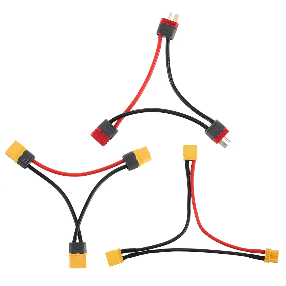 XT60 XT30 Deans T Plug Series Harness Battery Connector Cable Dual Extension Y Splitter Silicone Wire
XT60 XT30 Deans T Plug Series Harness Battery Connector Cable Dual Extension Y Splitter Silicone Wire