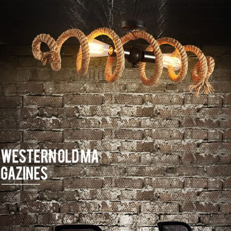 Nordic retro Industrial style personality Water pipe Hemp rope chandelier Cafe bar clothing store droplight
Nordic retro Industrial style personality Water pipe Hemp rope chandelier Cafe bar clothing store droplight