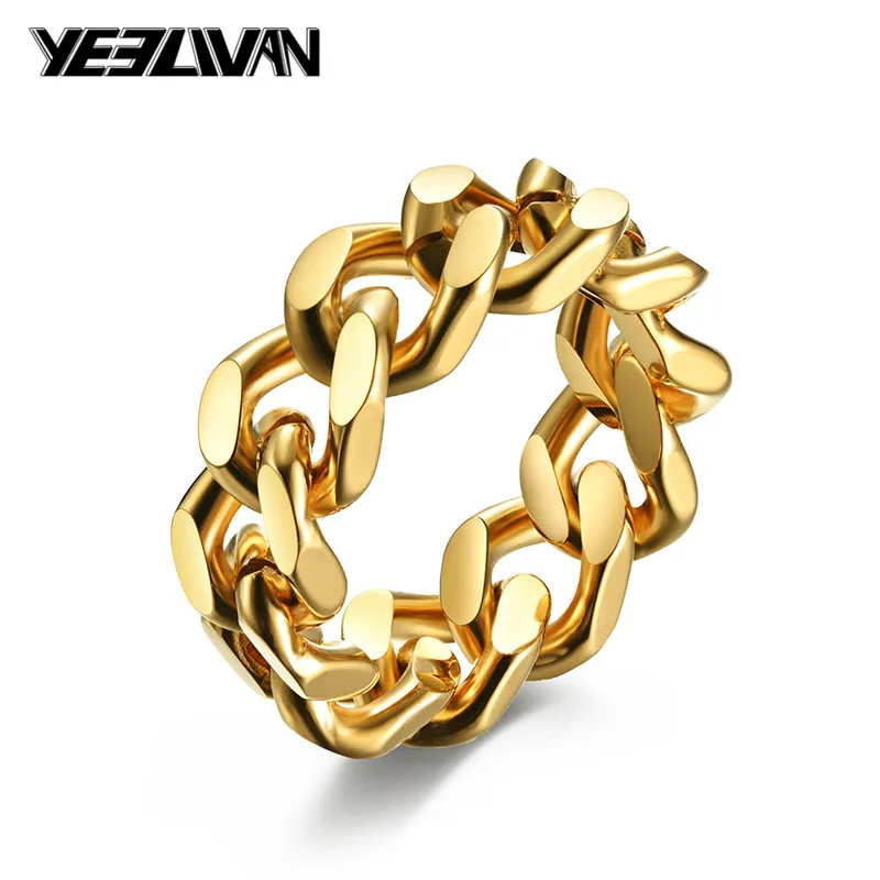 New Trend Titanium Steel Chain Ring 8mm Wideth Punk Biker Rings for Women Hiphop Stainless Steel Men's Ring Exaggeration Jewelry
New Trend Titanium Steel Chain Ring 8mm Wideth Punk Biker Rings for Women Hiphop Stainless Steel Men's Ring Exaggeration Jewelry