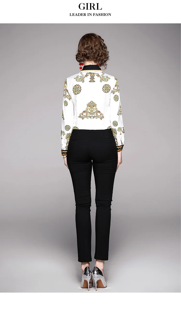High Quality Printed Women Office Runway Slim Shirts Tops 2021 Spring Autumn Designer Womans Long-Sleeved Blouse M-2XL
High Quality Printed Women Office Runway Slim Shirts Tops 2021 Spring Autumn Designer Womans Long-Sleeved Blouse M-2XL