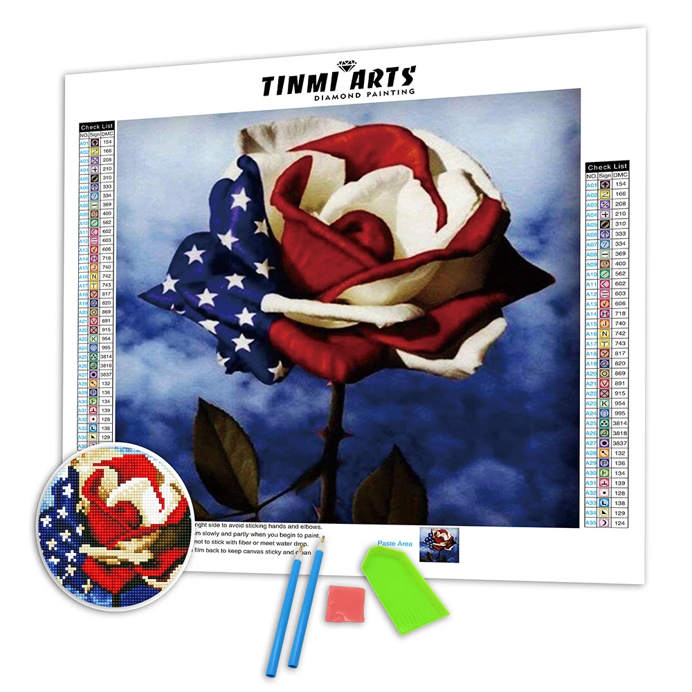 5D Diamond Painting Flower Kits Full Drill Round AB Rhinestone Diamond Mosaic Art American Flag Rose Embroidery Decoration Home
5D Diamond Painting Flower Kits Full Drill Round AB Rhinestone Diamond Mosaic Art American Flag Rose Embroidery Decoration Home