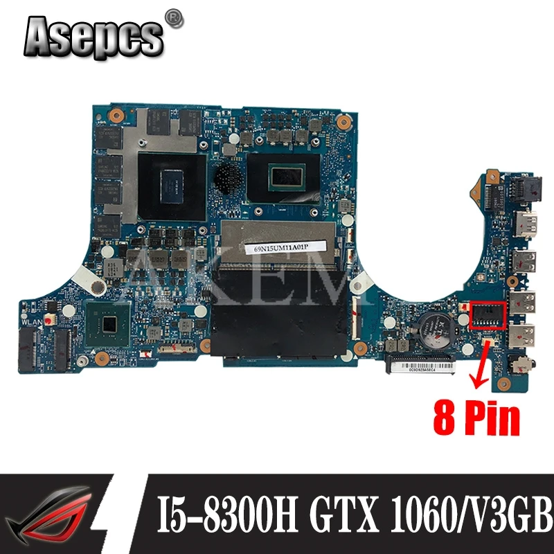 Akemy материнская плата для For Asus TUF Gaming FX86FM8300 FX86FM 15 6 дюймов ноутбука оригинальная I5