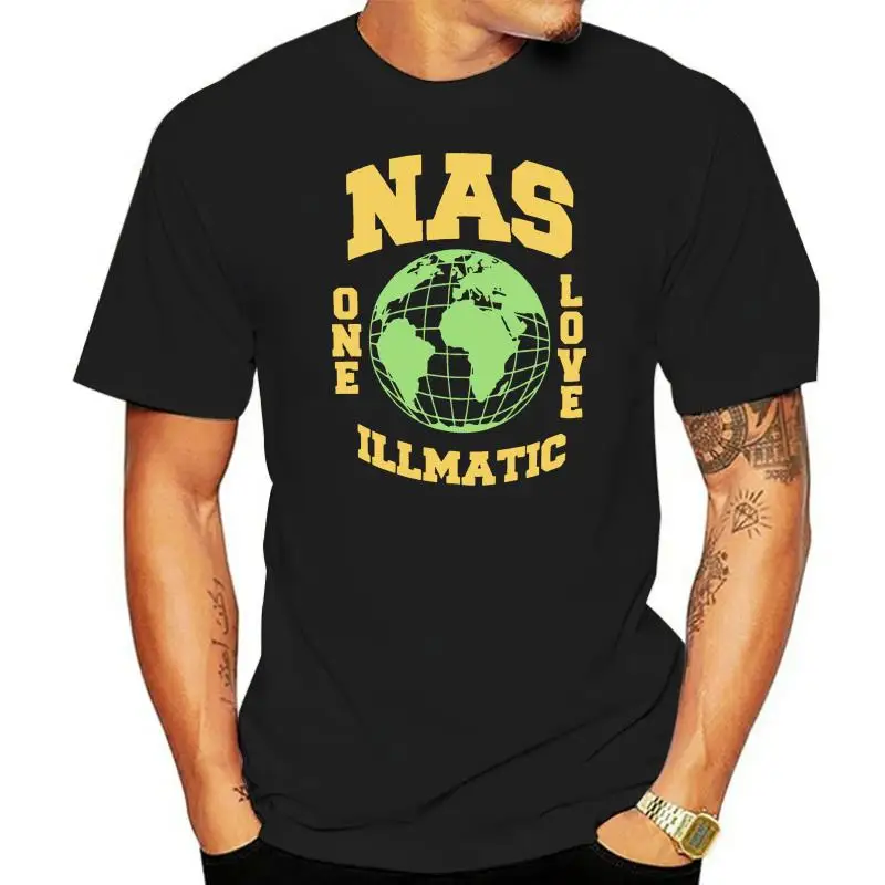 

NAS Globe One Love Illmatic Navy Blue T Shirt New Official