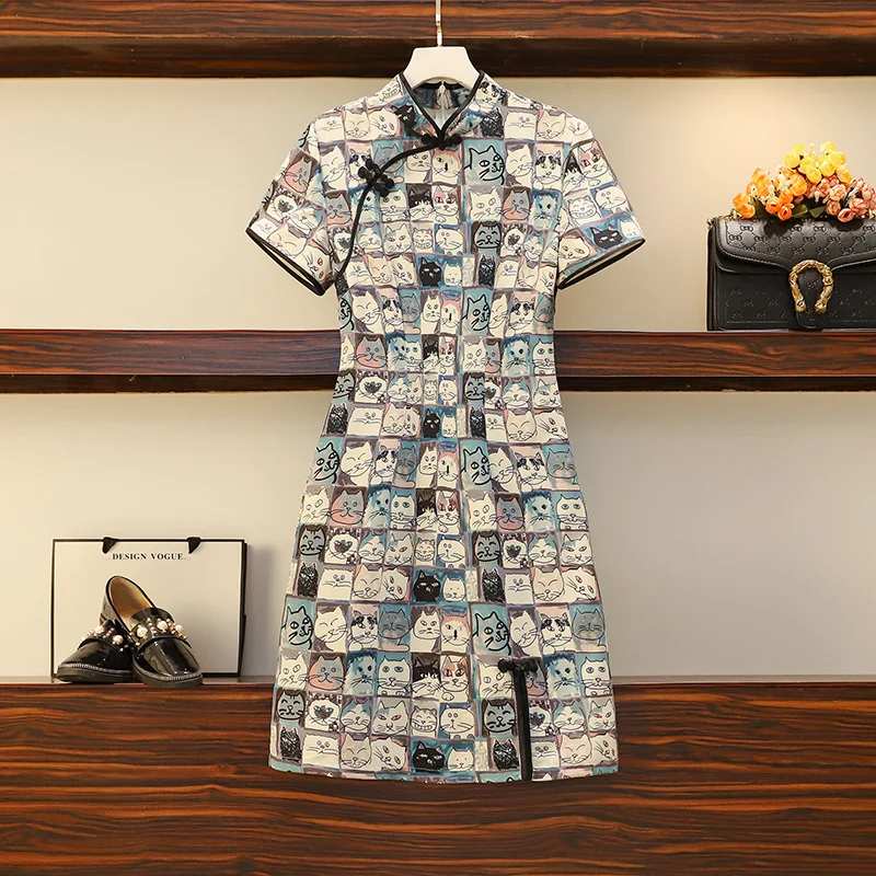 2021 Spring Summer New Korean Women's Clothing Retro Improved Cheongsam Ethnic Style Sexy Dress For Plump Girls Clothes Vintage
2021 Spring Summer New Korean Women's Clothing Retro Improved Cheongsam Ethnic Style Sexy Dress For Plump Girls Clothes Vintage
