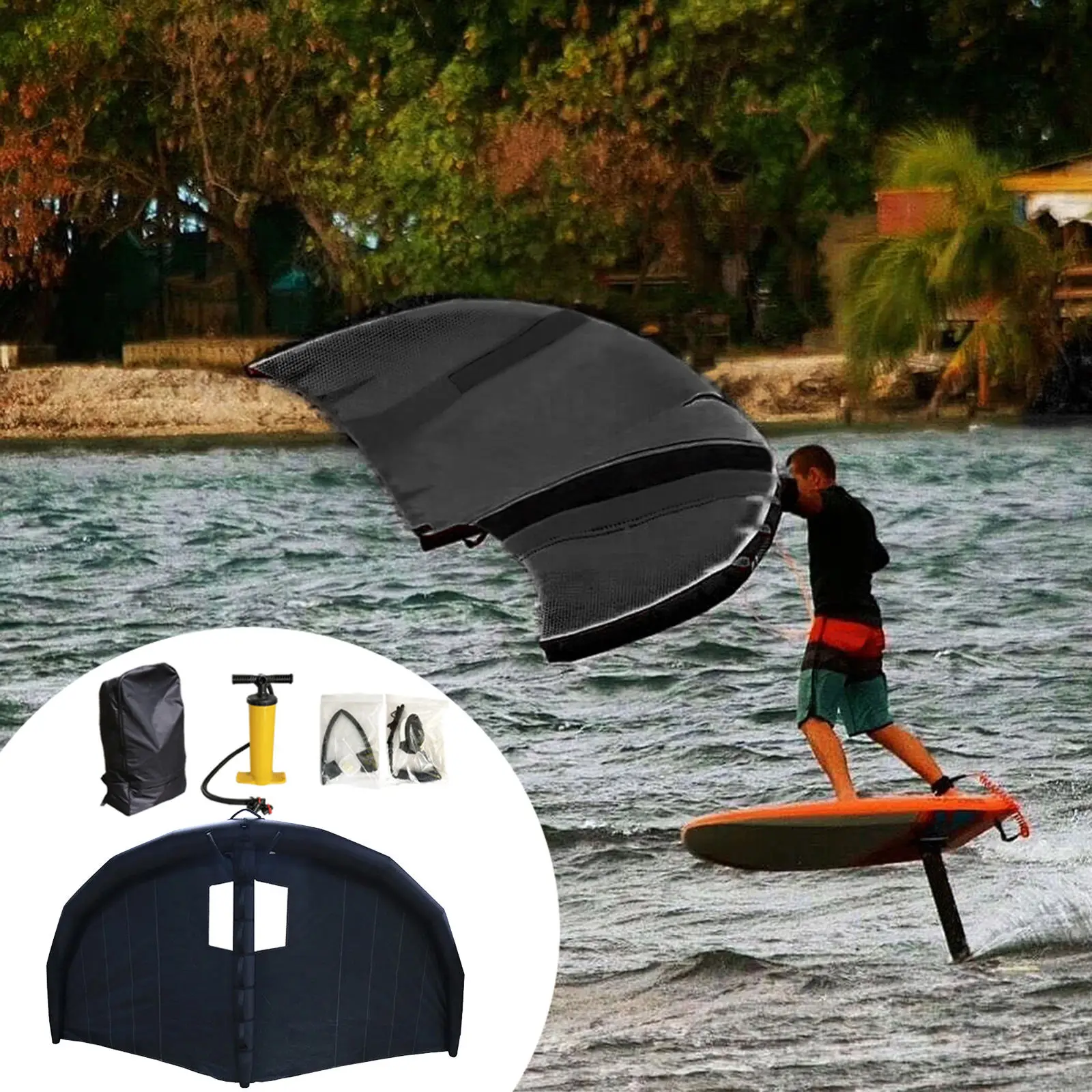 Kiteboarding Surfing Foil Wing Windsurfing Handheld Inflatable Kitesurfing Surfboard Water Board Kite Wing
Kiteboarding Surfing Foil Wing Windsurfing Handheld Inflatable Kitesurfing Surfboard Water Board Kite Wing