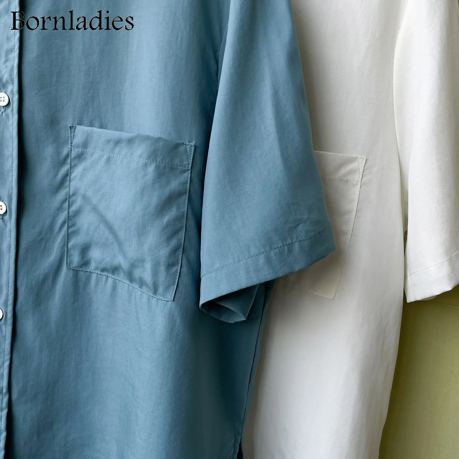 Bornladies Women Summer Loose Short Shirts Turn-down Collar Office Ladies Short Sleeve Blouse Female Cotton Tencel Tops Blusas
Bornladies Women Summer Loose Short Shirts Turn-down Collar Office Ladies Short Sleeve Blouse Female Cotton Tencel Tops Blusas