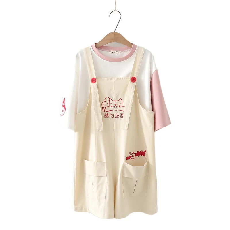 Biscuit Bear 2 Pcs Set Women Embroidery Short Sleeve T Shirt And Suspender Dress Students Mini Dresses Sweet Girl Sets Clothes
Biscuit Bear 2 Pcs Set Women Embroidery Short Sleeve T Shirt And Suspender Dress Students Mini Dresses Sweet Girl Sets Clothes