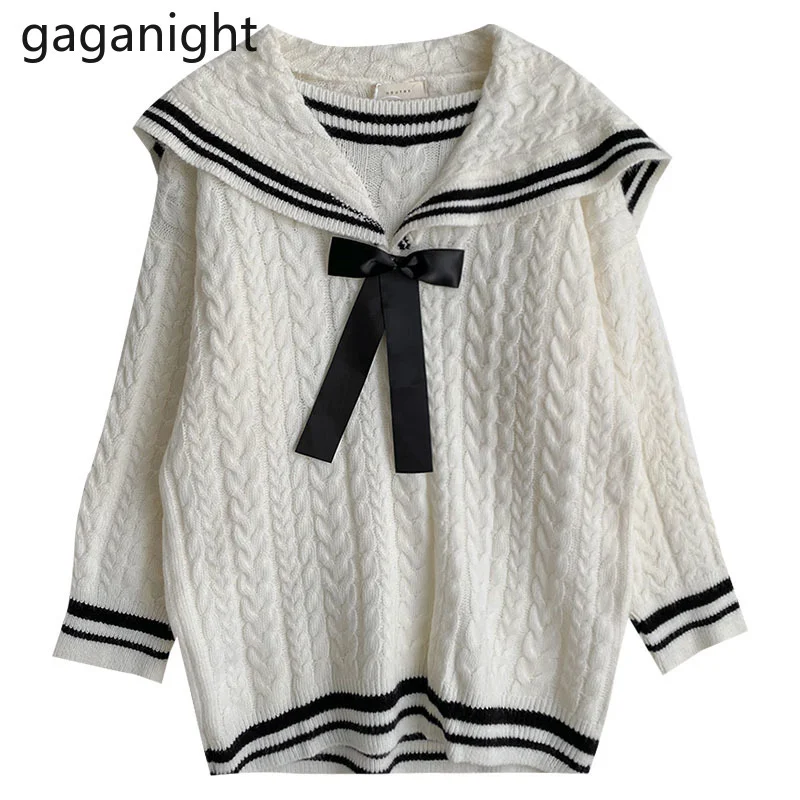 Женский свитер Gaganight, новинка сезона осень-зима 2021, милый Свободный Вязаный топ в японском стиле ретро, с длинным рукавом и синим воротником ...
Женский свитер Gaganight, новинка сезона осень-зима 2021, милый Свободный Вязаный топ в японском стиле ретро, с длинным рукавом и синим воротником ...