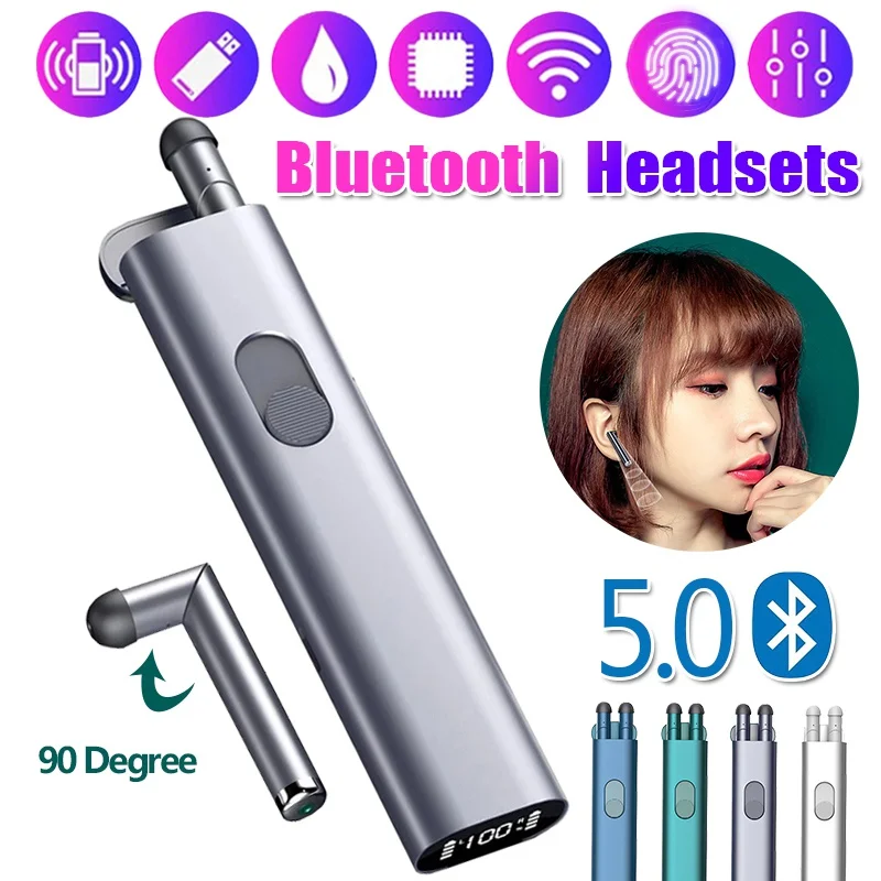 

Беспроводные Bluetooth-наушники TWS, Bluetooth 5,0, спортивные наушники-вкладыши, гарнитура с микрофоном, портативные складные сенсорные наушники свет...