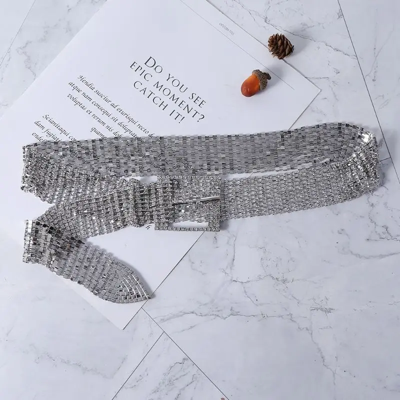 Women Shiny Waist Chain Crystal Diamond Waistband Glitter Rhinestone Casual Party Dress Clothing Belt Decor 85WB
Women Shiny Waist Chain Crystal Diamond Waistband Glitter Rhinestone Casual Party Dress Clothing Belt Decor 85WB