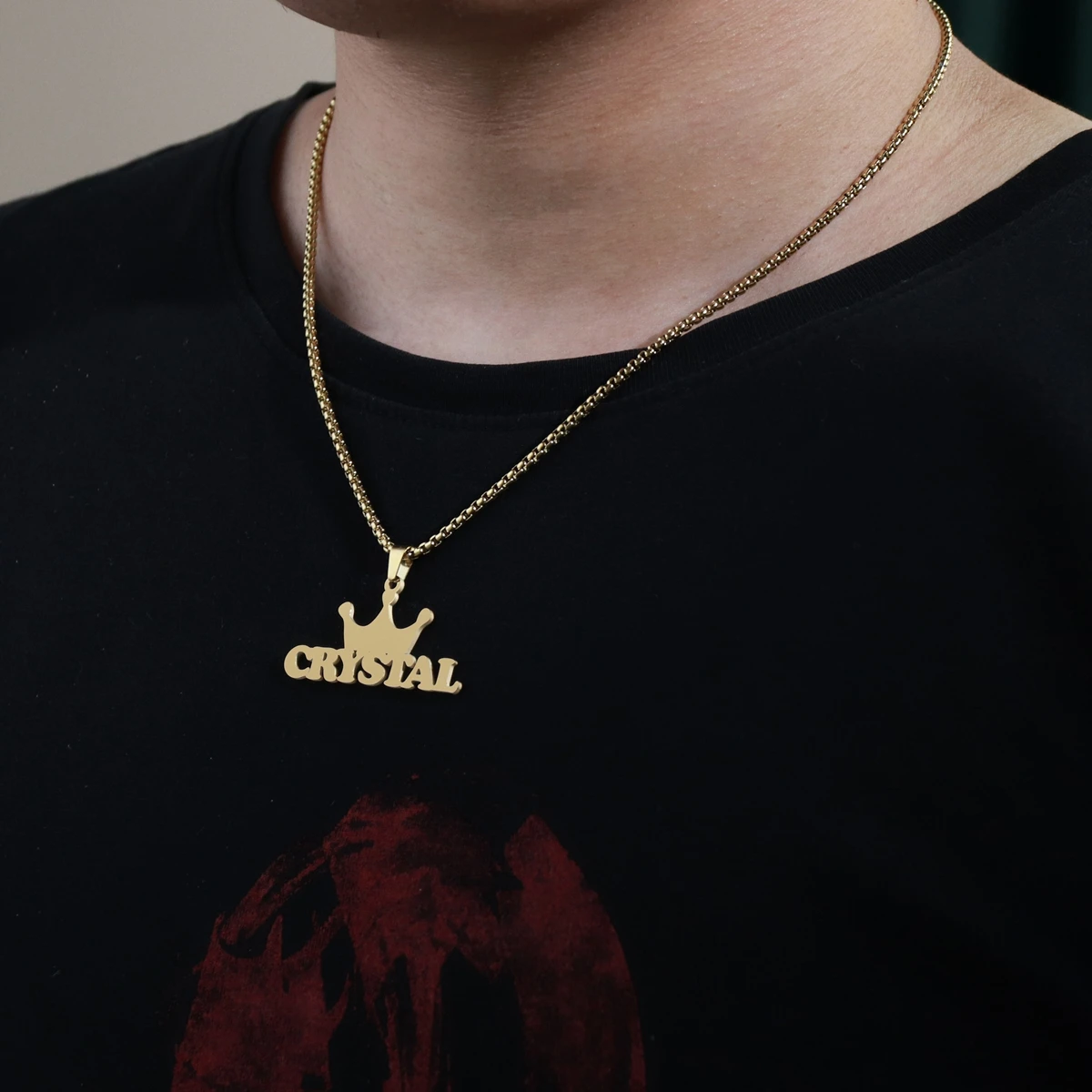 Ожерелье Atoztide с надписью хип-хоп двустороннее толстое плетеное колье Фигаро
