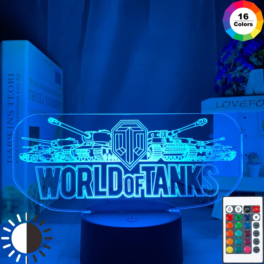 

Led Colors Changing Touch Sensor Night Light for Kids Child Bedroom Decor World of Tanks Game Prize Ideas Usb Table Lamp Gift