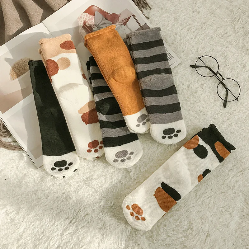 Women's socks thickened mid-tube women's socks cat paw personality terry floor socks loose mouth stocking long socks women
Women's socks thickened mid-tube women's socks cat paw personality terry floor socks loose mouth stocking long socks women