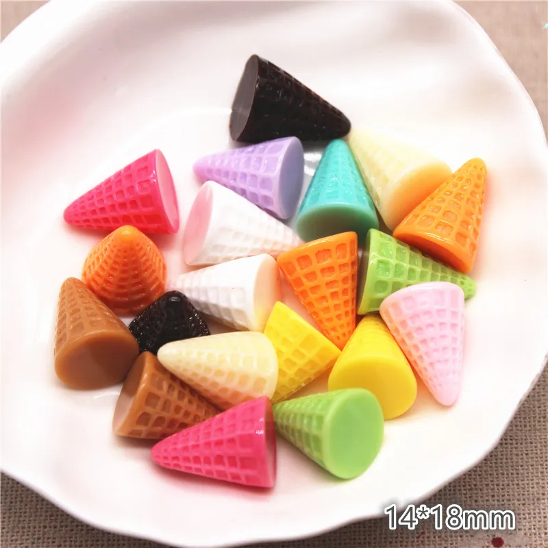 20pcs Cute Mix Colors 3D Resin Ice Cream Cone Base Simulation Miniature Food Art Flatback Cabochon DIY Craft Decoration,14*18mm
20pcs Cute Mix Colors 3D Resin Ice Cream Cone Base Simulation Miniature Food Art Flatback Cabochon DIY Craft Decoration,14*18mm