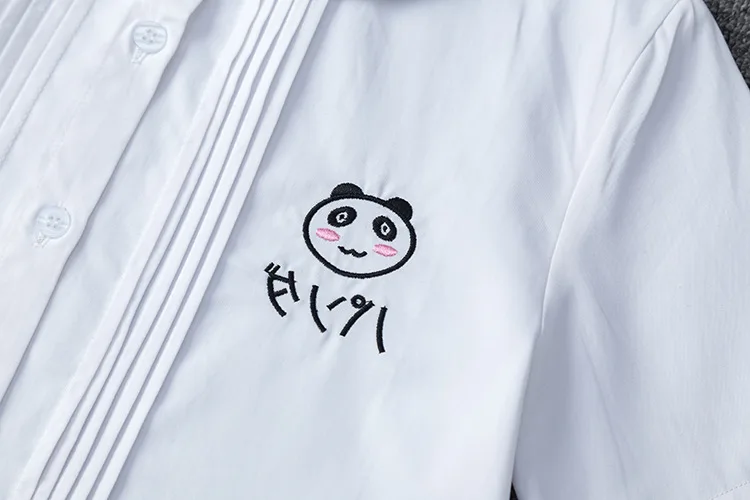 Panda pattern Organ Pleated Short Sleeve White Blouse Shirt For Girls Middle High School Uniforms School Dress Jk Uniform Top
Panda pattern Organ Pleated Short Sleeve White Blouse Shirt For Girls Middle High School Uniforms School Dress Jk Uniform Top