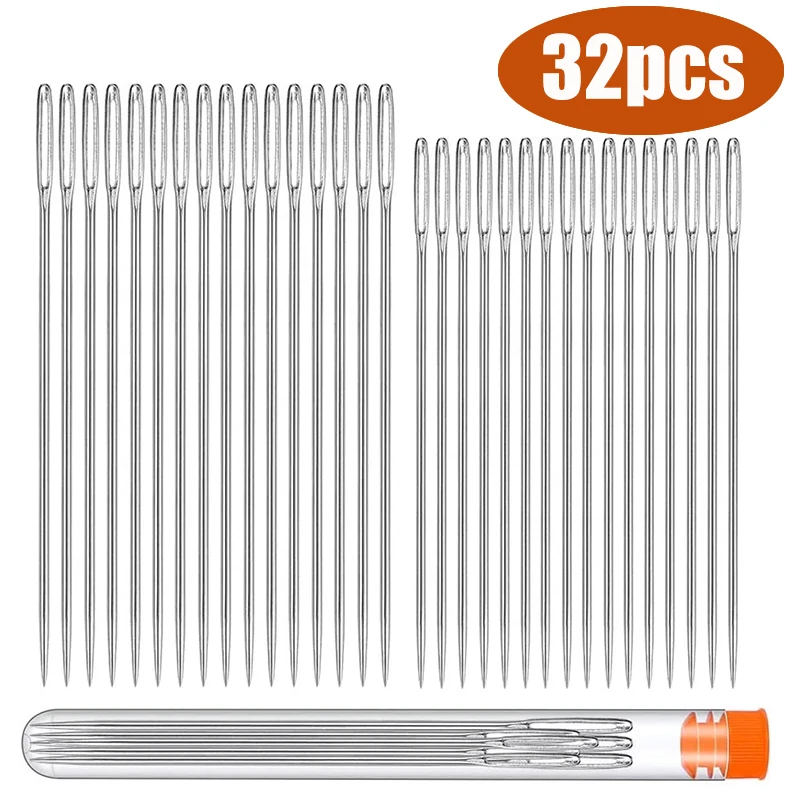 KAOBUY 32 PCS 1.97in 2.4in Stainless Steel Large Eye Needles Cross Stitch Needles Embroidery Tool Household Sewing Tool
KAOBUY 32 PCS 1.97in 2.4in Stainless Steel Large Eye Needles Cross Stitch Needles Embroidery Tool Household Sewing Tool