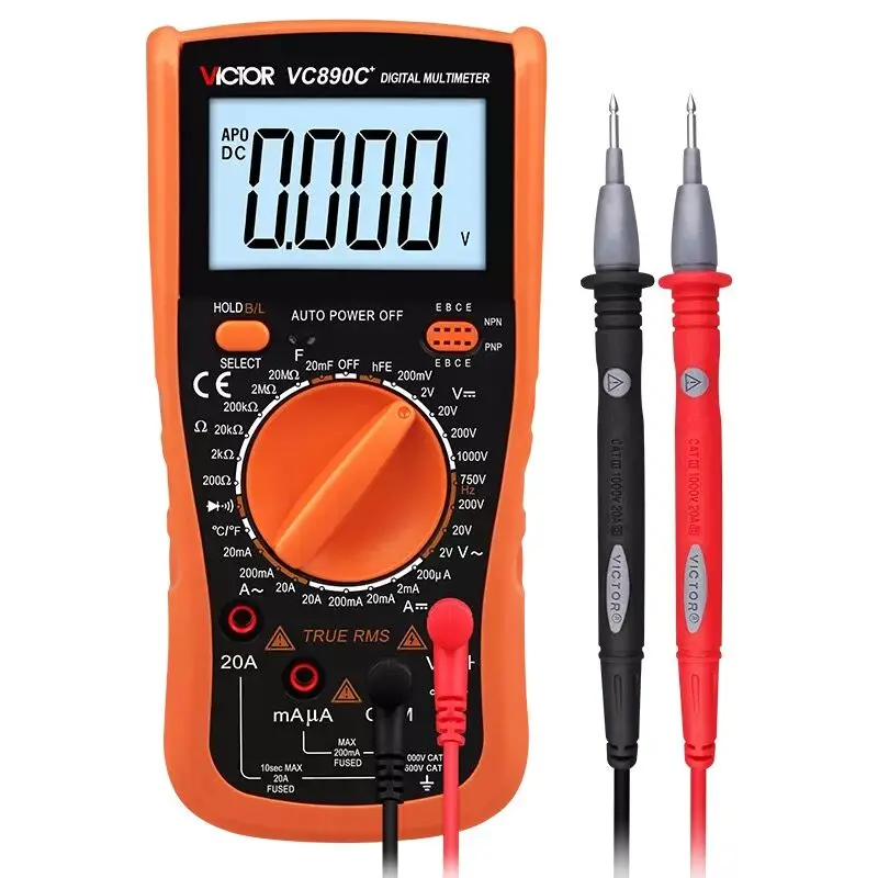 VICTOR VC890C+ Digital Multimeter True RMS Multimeter 2000UF Capacitor Measurement