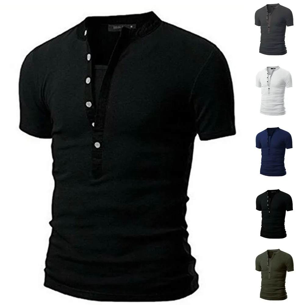2021 Summer Men T Shirt Button Slim Fit Fashion Cotton Short Sleeve T Shirts Men V Neck Casual T-Shirt Solid Tee Top
2021 Summer Men T Shirt Button Slim Fit Fashion Cotton Short Sleeve T Shirts Men V Neck Casual T-Shirt Solid Tee Top