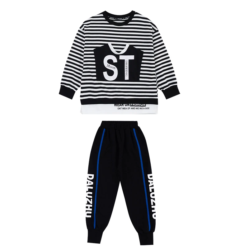 Kids Jazz Dance Costumes Black White Stripes Sweatshirt Boys & Girls Hiphop Suit Child Street Dance Performance Clothing
Kids Jazz Dance Costumes Black White Stripes Sweatshirt Boys & Girls Hiphop Suit Child Street Dance Performance Clothing
