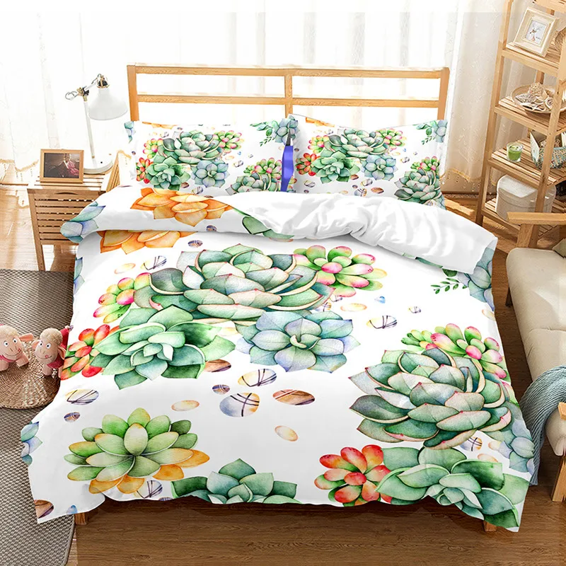 3D succulent bedding set quilt cover pillowcase 2/3 piece set design queen king bed best gift bedding
3D succulent bedding set quilt cover pillowcase 2/3 piece set design queen king bed best gift bedding