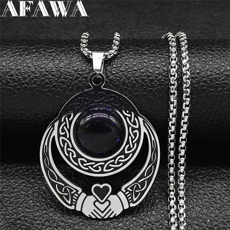 Irish Knotl Heart Stainless Steel Chain Necklace Women/Men Silver Color Big Long Necklaces Jewelry collares de mujer N4519S05
Irish Knotl Heart Stainless Steel Chain Necklace Women/Men Silver Color Big Long Necklaces Jewelry collares de mujer N4519S05